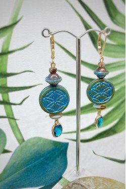 Boucles d'oreille originale de fabrication artisanale  Aniki bijoux