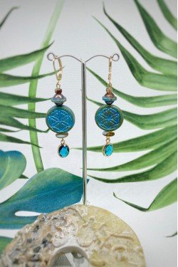 Boucles d'oreille originale de fabrication artisanale  Aniki bijoux