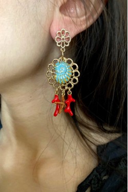 Boucles d'oreille originale de fabrication artisanale  Aniki bijoux