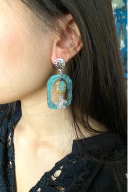 Boucles d'oreille originale de fabrication artisanale  Aniki bijoux