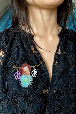 Broche originale de fabrication artisanale, Aniki bijoux