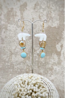 Boucles d'oreille originale de fabrication artisanale  Aniki bijoux