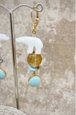 Boucles d'oreille originale de fabrication artisanale  Aniki bijoux