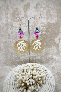 Boucles d'oreille originale de fabrication artisanale  Aniki bijoux