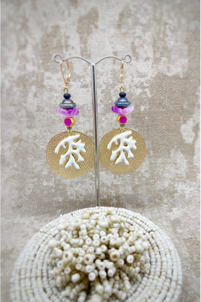 Boucles d'oreille originale de fabrication artisanale  Aniki bijoux