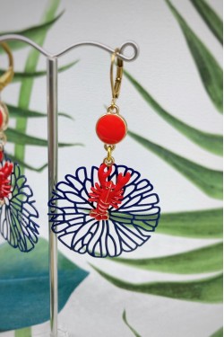 Boucles d'oreille originale de fabrication artisanale  Aniki bijoux