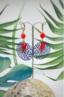 Boucles d'oreille originale de fabrication artisanale  Aniki bijoux