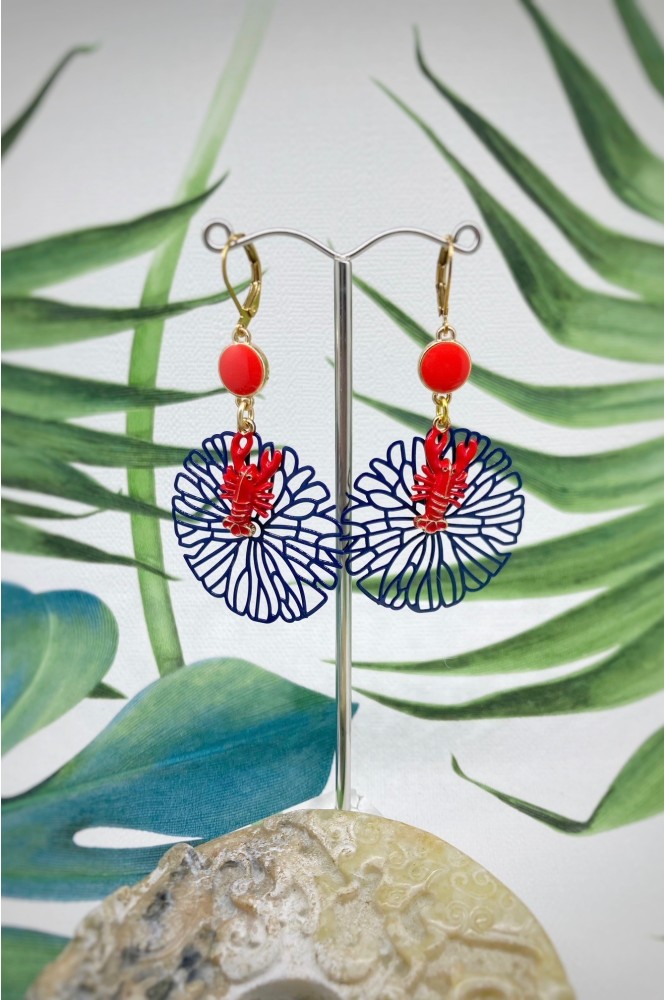 Boucles d'oreille originale de fabrication artisanale  Aniki bijoux