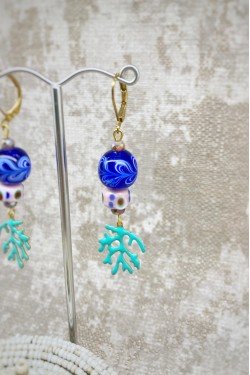 Boucles d'oreille originale de fabrication artisanale  Aniki bijoux