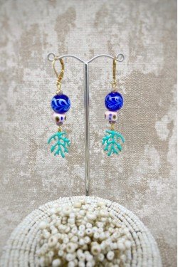 Boucles d'oreille originale de fabrication artisanale  Aniki bijoux