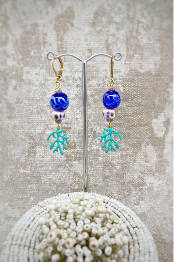 Boucles d'oreille originale de fabrication artisanale  Aniki bijoux