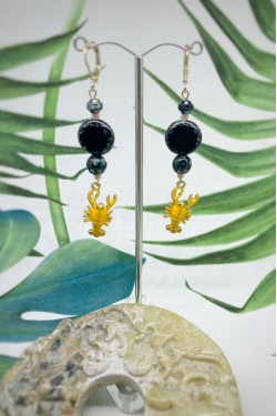 Boucles d'oreille originale de fabrication artisanale  Aniki bijoux