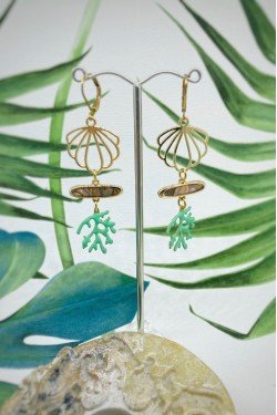 Boucles d'oreille originale de fabrication artisanale  Aniki bijoux