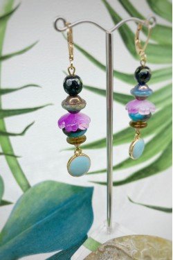 Boucles d'oreille originale de fabrication artisanale  Aniki bijoux