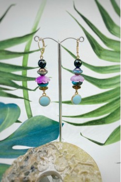 Boucles d'oreille originale de fabrication artisanale  Aniki bijoux