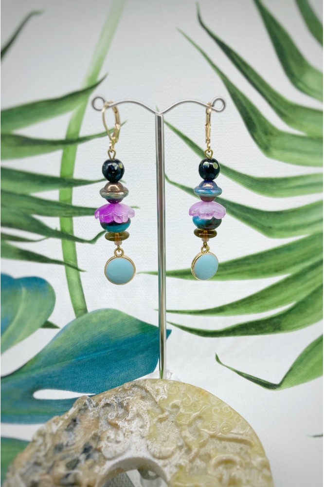 Boucles d'oreille originale de fabrication artisanale  Aniki bijoux