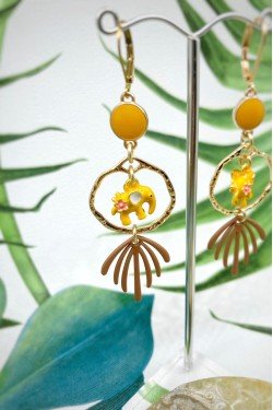 Boucles d'oreille originale de fabrication artisanale  Aniki bijoux