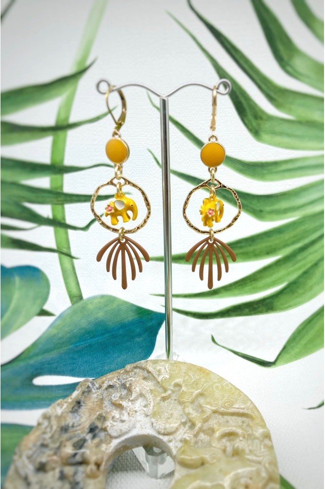 Boucles d'oreille originale de fabrication artisanale  Aniki bijoux