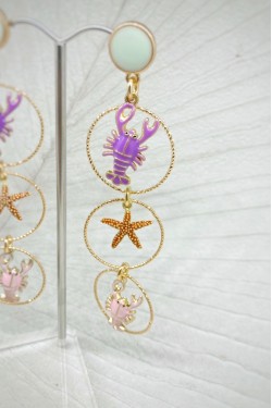 Boucles d'oreille originale de fabrication artisanale  Aniki bijoux
