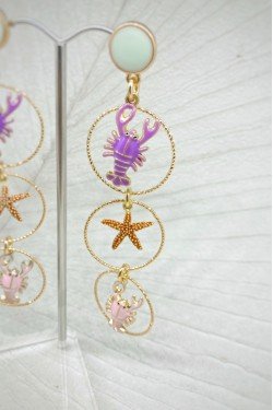 Boucles d'oreille originale de fabrication artisanale  Aniki bijoux