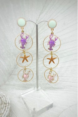 Boucles d'oreille originale de fabrication artisanale  Aniki bijoux