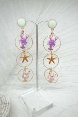 Boucles d'oreille originale de fabrication artisanale  Aniki bijoux