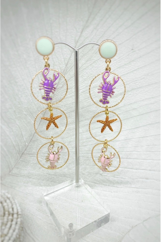 Boucles d'oreille originale de fabrication artisanale  Aniki bijoux