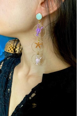 Boucles d'oreille originale de fabrication artisanale  Aniki bijoux