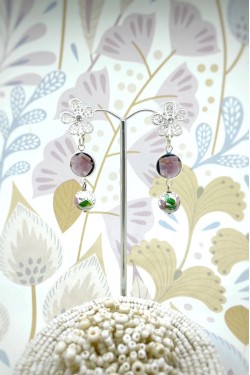 Boucles d'oreille originale de fabrication artisanale  Aniki bijoux