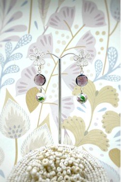 Boucles d'oreille originale de fabrication artisanale  Aniki bijoux