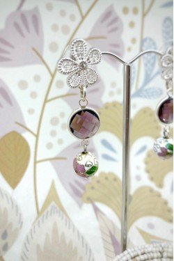 Boucles d'oreille originale de fabrication artisanale  Aniki bijoux