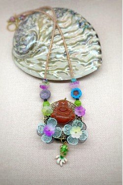 Collier long d'inspiration asiatique avec de belles perles chinoises Aniki Bijoux