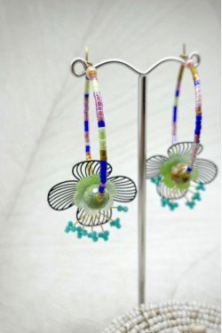 Boucles d'oreille originale de fabrication artisanale  Aniki bijoux