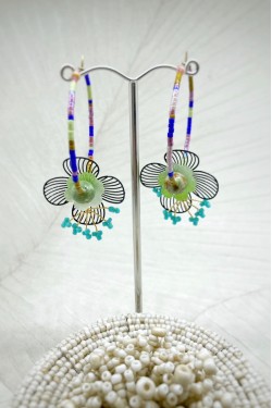 Boucles d'oreille originale de fabrication artisanale  Aniki bijoux