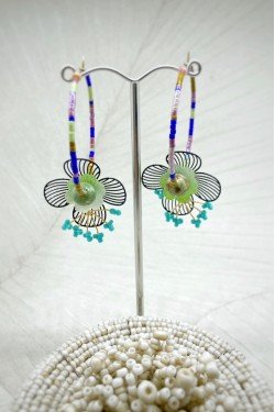 Boucles d'oreille originale de fabrication artisanale  Aniki bijoux