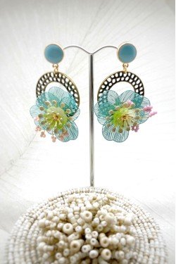 Boucles d'oreille originale de fabrication artisanale  Aniki bijoux