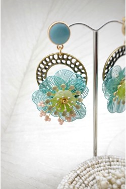 Boucles d'oreille originale de fabrication artisanale  Aniki bijoux