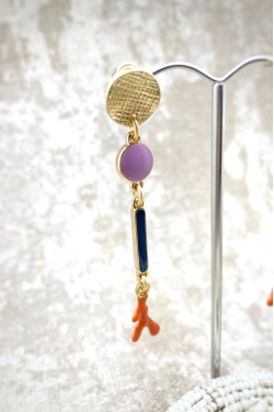 Boucles d'oreille originale de fabrication artisanale  Aniki bijoux