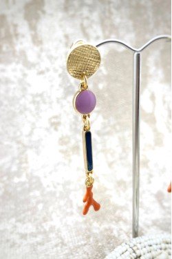 Boucles d'oreille originale de fabrication artisanale  Aniki bijoux