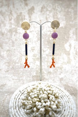 Boucles d'oreille originale de fabrication artisanale  Aniki bijoux