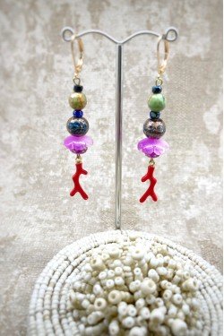 Boucles d'oreille originale de fabrication artisanale  Aniki bijoux