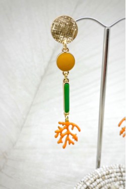 Boucles d'oreille originale de fabrication artisanale  Aniki bijoux