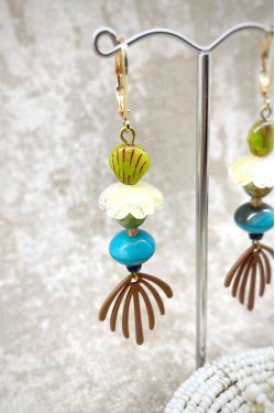 Boucles d'oreille originale de fabrication artisanale  Aniki bijoux