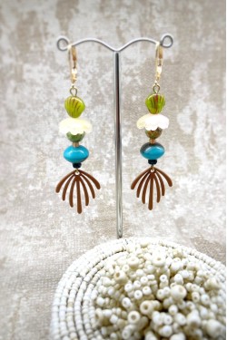 Boucles d'oreille originale de fabrication artisanale  Aniki bijoux