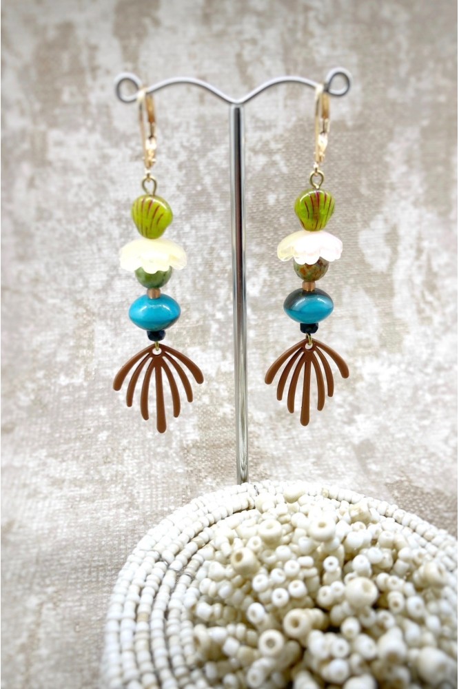 Boucles d'oreille originale de fabrication artisanale  Aniki bijoux