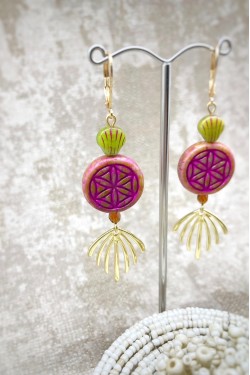 Boucles d'oreille originale de fabrication artisanale  Aniki bijoux