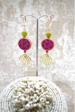 Boucles d'oreille originale de fabrication artisanale  Aniki bijoux