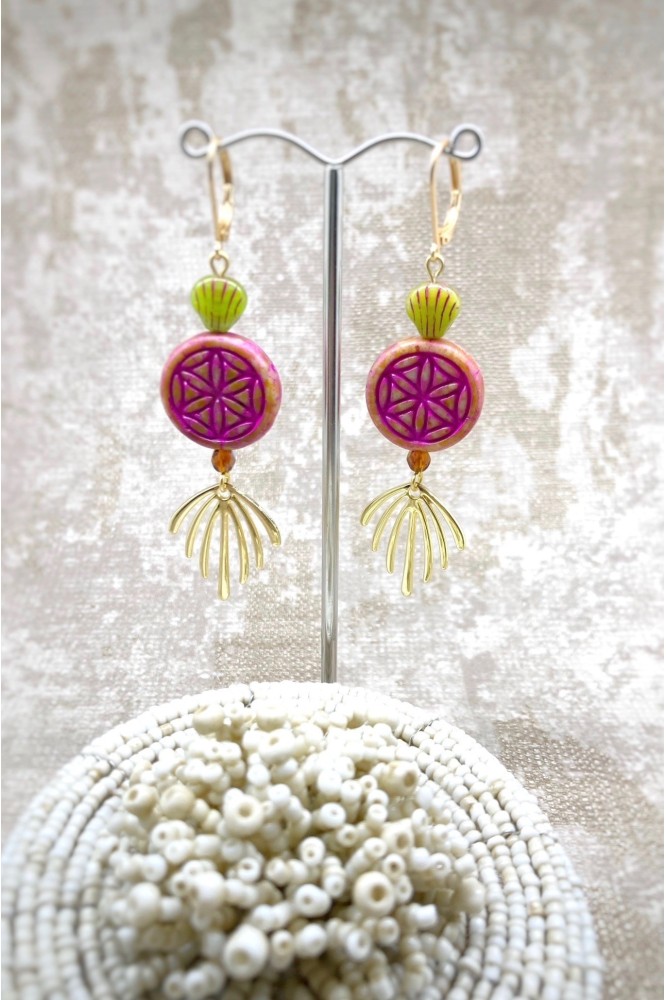 Boucles d'oreille originale de fabrication artisanale  Aniki bijoux