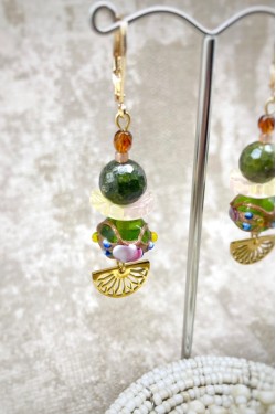 Boucles d'oreille originale de fabrication artisanale  Aniki bijoux