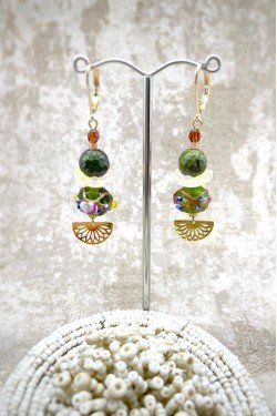 Boucles d'oreille originale de fabrication artisanale  Aniki bijoux